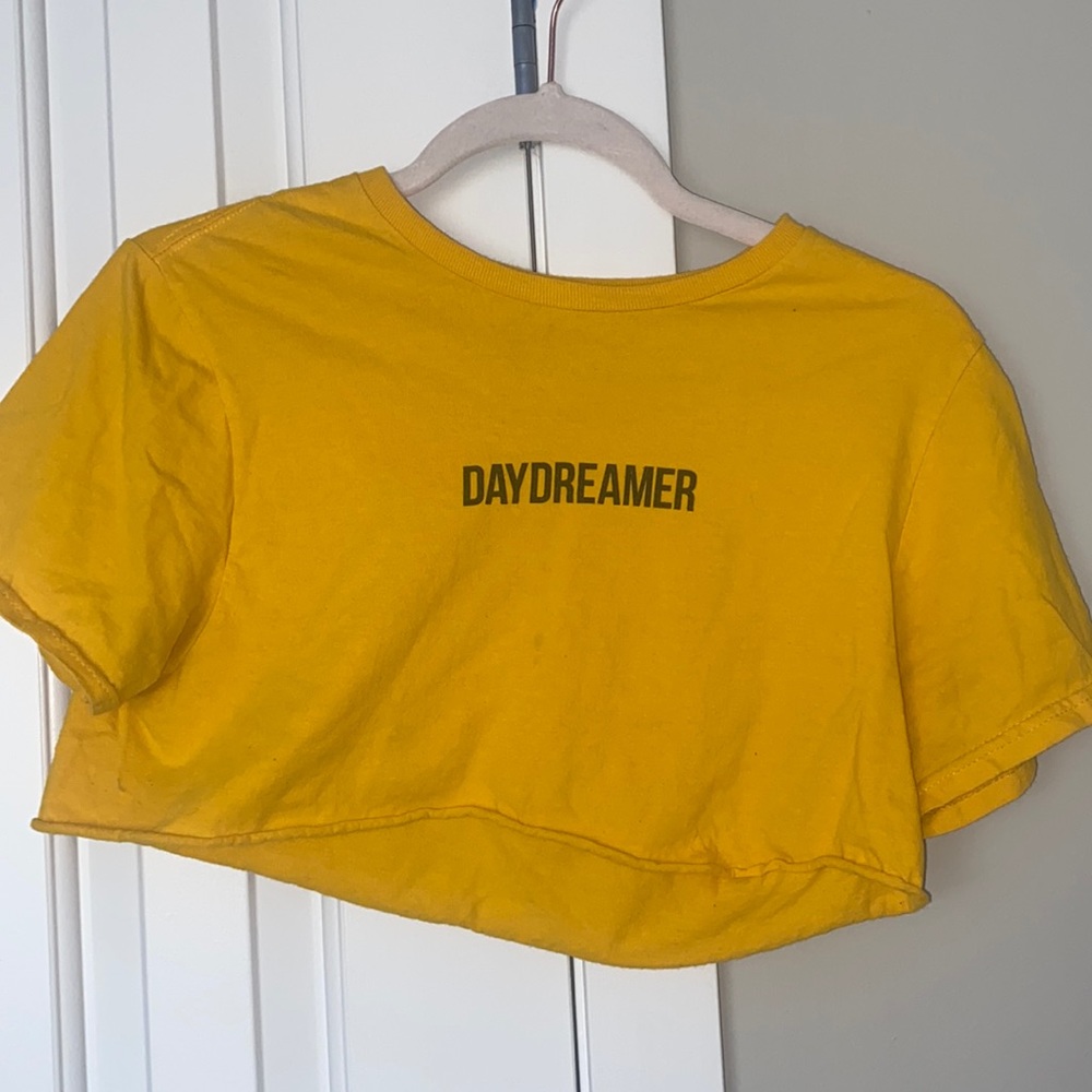 Yellow/gold; Artist Union Clothing Co. Crop Top.